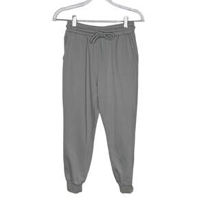 Garage‎ Athletic Jogger Pant Elastic Drawstring Waist Tapered Leg Pocket Gray XS